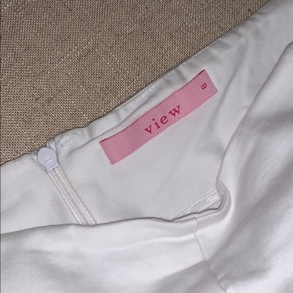 White stretchy a -line skirt - Picture 7 of 8